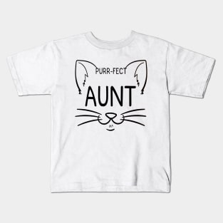 Purr-fect Aunt Kids T-Shirt